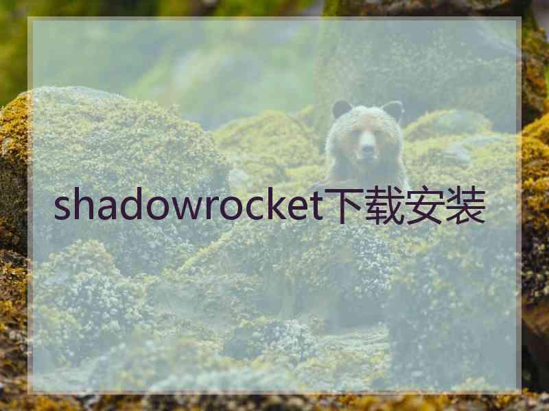 shadowrocket下载安装